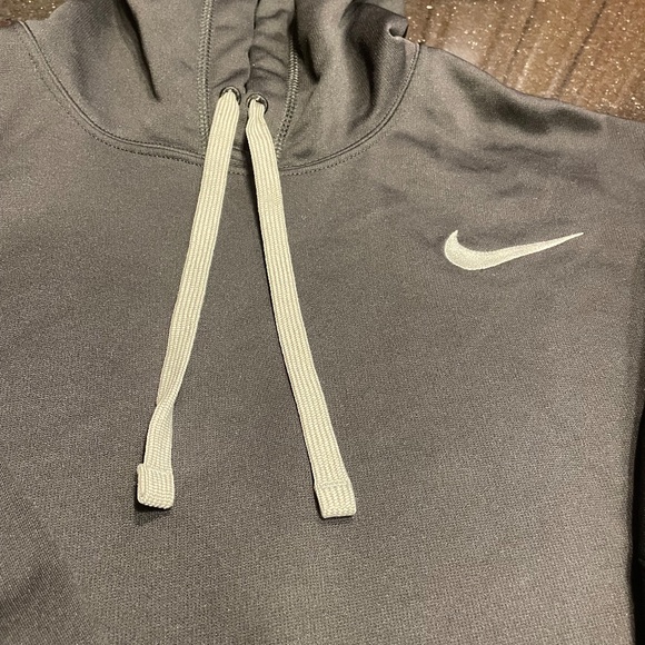 Nike Therma-Fit Mens Hoodie Full Zip Large, Gray Swoosh 2Tone Black / Gray Large - Picture 6 of 11